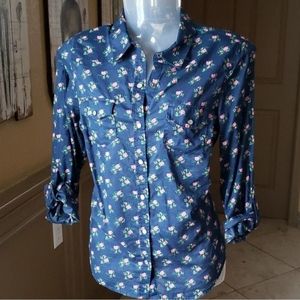 EUC Forever 21 Floral Button Down Shirt